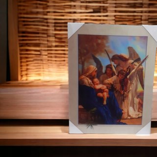 40x30cm przestrzenny obraz 3D Maryja Jezus Anioły