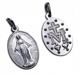 5 szt. aluminiowy Cudowny Medalik Maryja Niepokalana oryginalny z objawień