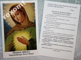 Płomień miłości Niepokalanego Serca Maryji koronka